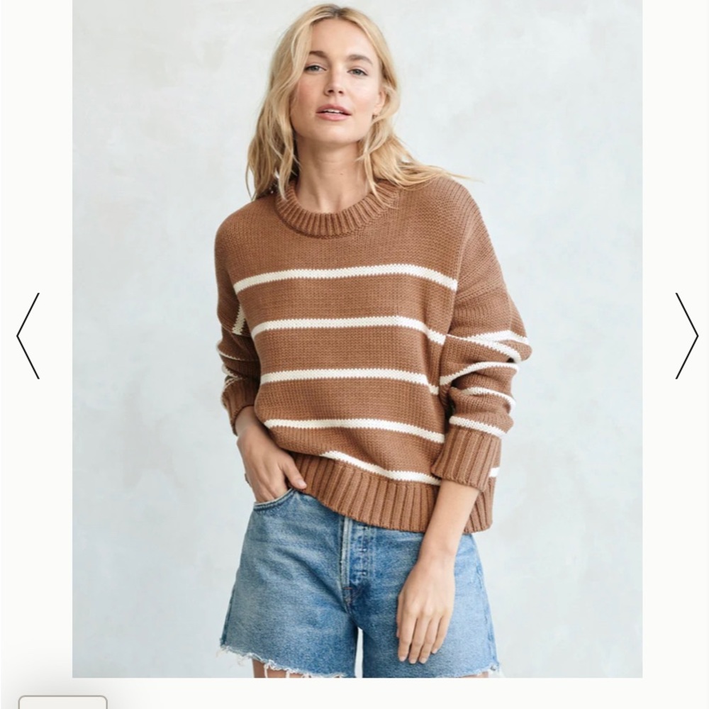 Jenni Kayne Chloe crewknit in camel size XS